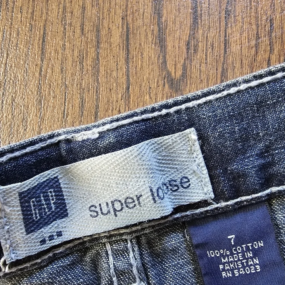 Gap Super Loose Dark Wash Straight Cut Jeans Size Boy's 7 NEW